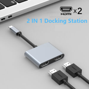 2 In 1 MST Triple Screen Dock Dual Hdmi 4K 30Hz Single Hdmi 4K 60Hz  Dock For Dell HP