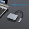 2 In 1 MST Triple Screen Dock Dual Hdmi 4K 30Hz Single Hdmi 4K 60Hz  Dock For Dell HP