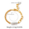 2025 Trendy Jewelry Elegant Personality Brass Plated Fashion Fine 18K Real Gold Pearl Bracelet for Women