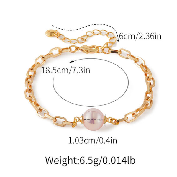 2025 Summer Elegant Vintage Hand-jewelry Shell Bead Brass Real Gold Pearl Bracelet for Women