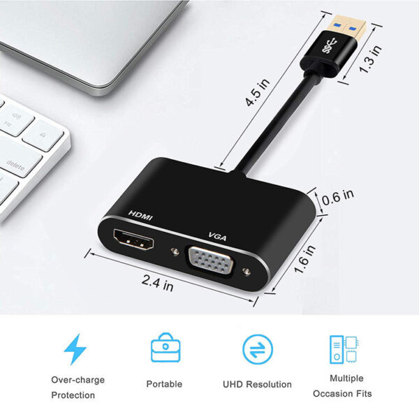 USB to HDMI Adapter USB to VGA adapter USB 3.0/2.0 to HDMI Multi-Display Video Converter USB Extends Display Monitor